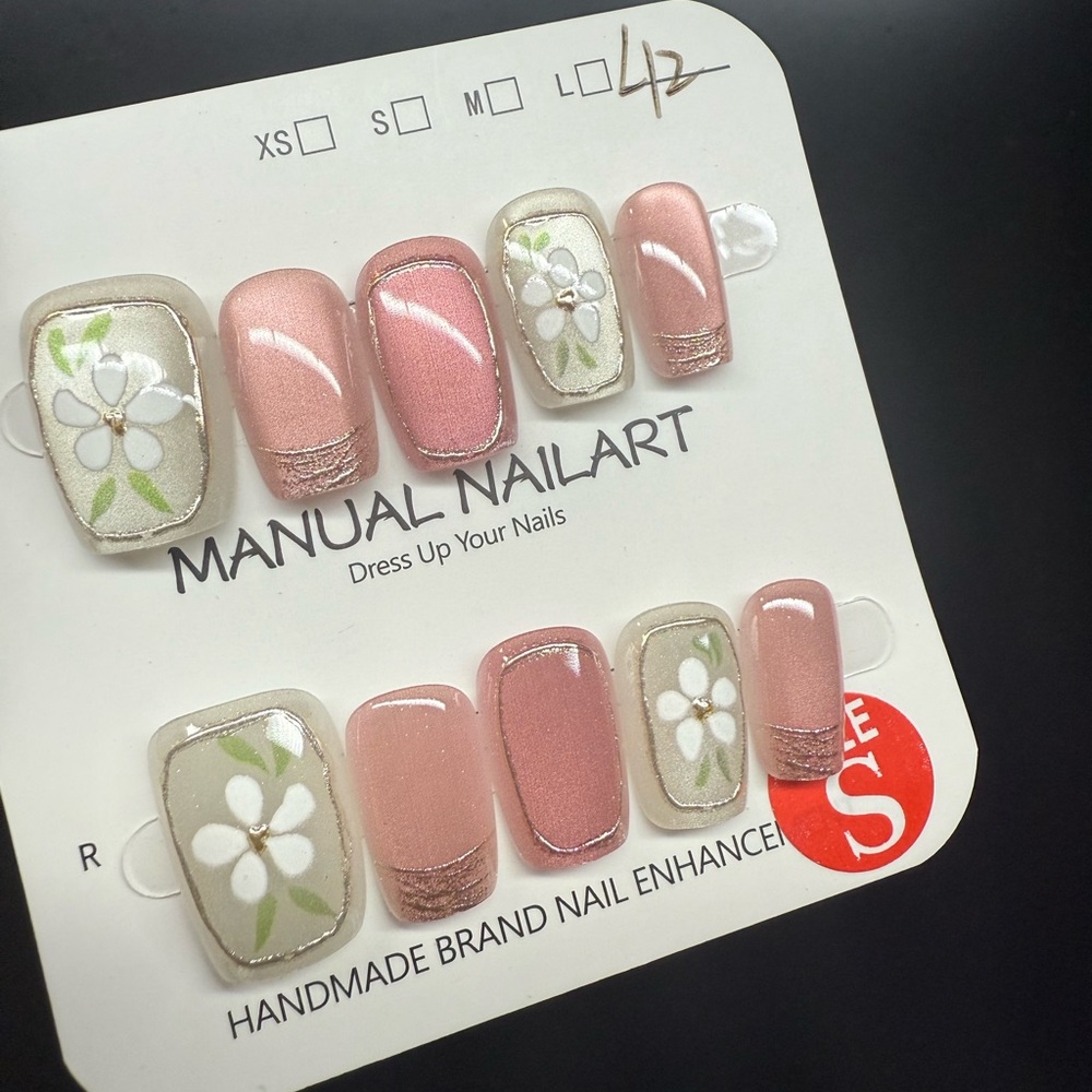 Bundle set Blue/Green and Pink with flowers and silver accents in Small - Picture 3 of 3
